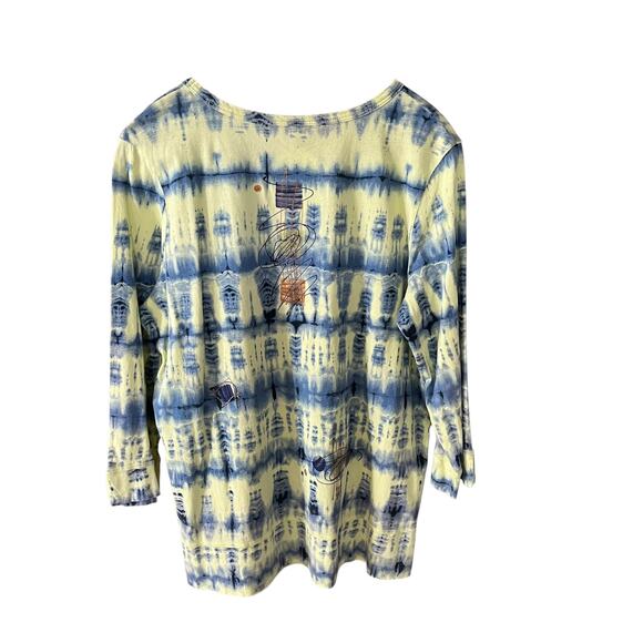 The Added Touch Unique Wearable Art Boxy Artsy Tunic Top Size Medium New - Picture 9 of 13